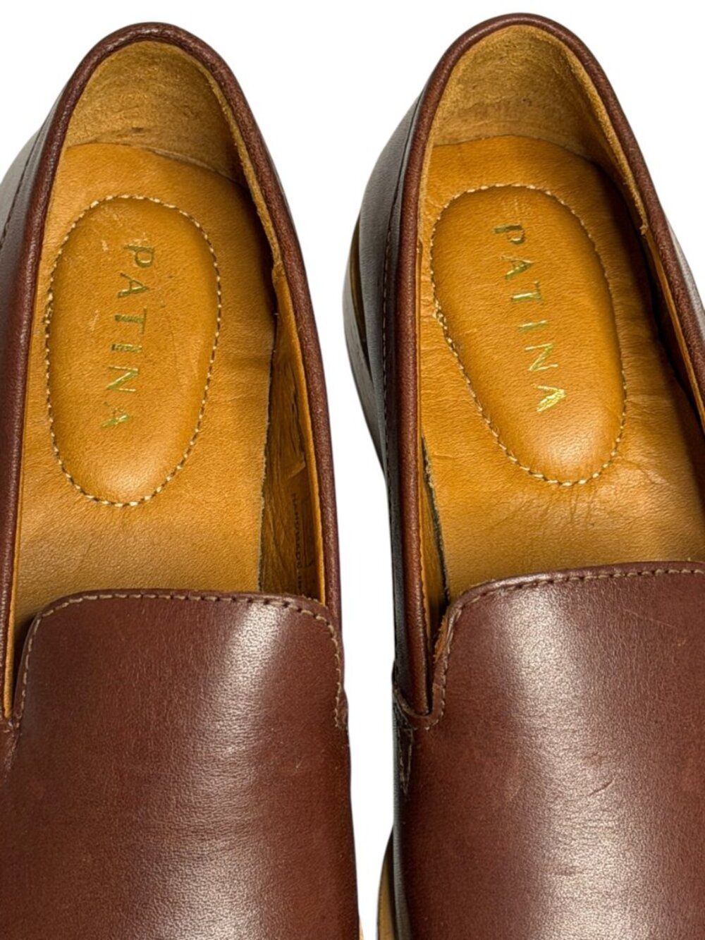 Patina Portland Leather Womens Loafer Shoes Slip On Cognac Brown 5.5 - Picture 5 of 10